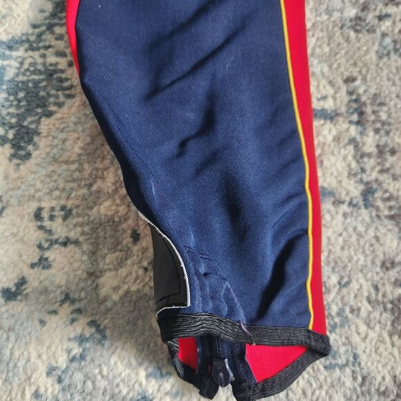 ROFFE Navy And Red Stretch Ski Snow Pant Vintage Zip Ankles - Picture 3 of 13